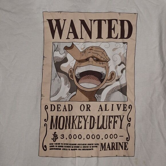 One Piece Luffy Gear 5 Wanted Poster T Shirt  Men Size XXL See Description Below - Picture 3 of 5